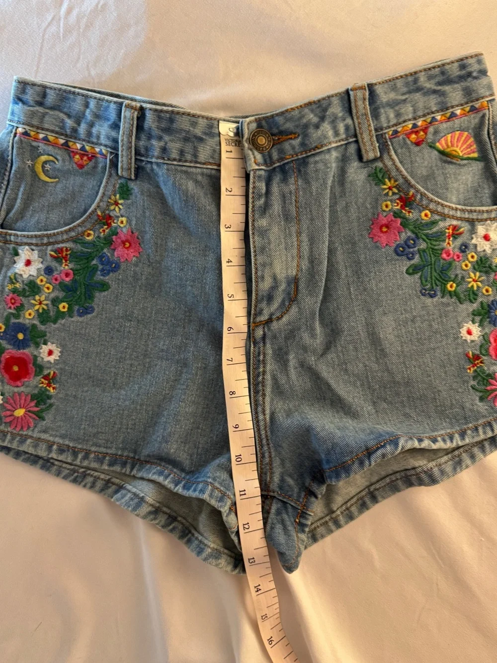 Wanderlust Denim Jeans Embroidered